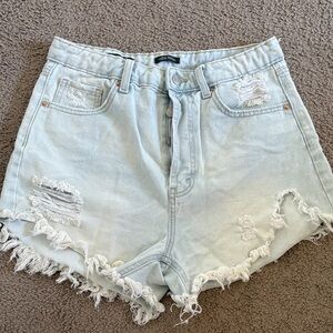 Wild Fable Light Wash Frayed Jean Shorts